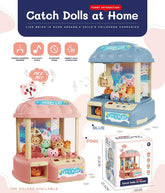 Kids Mini Household Doll Catching Machine Mini Grab Twisted Egg and Candy Machine Small Home Coin-operated Toy Boy and Girl